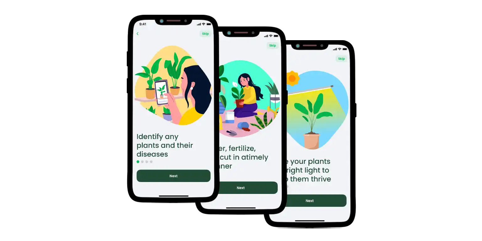 Demonstration of AI Plant Finder interface.