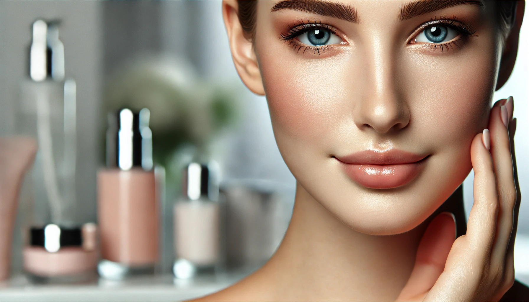 une femme à la peau parfaite et hydratée